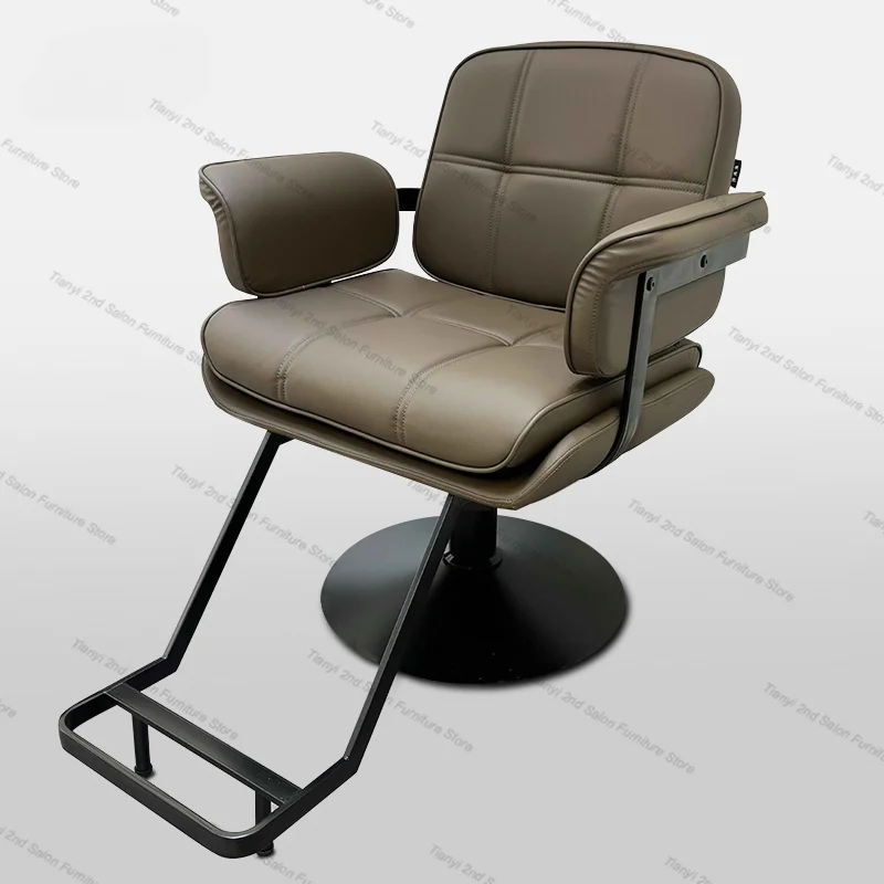 

Nordic Hairdresser Barber Chairs Modern Barbershop Perm Hair Dyeing Barber Chairs Comfort Simple Commercial Furniture Sedia FYBC