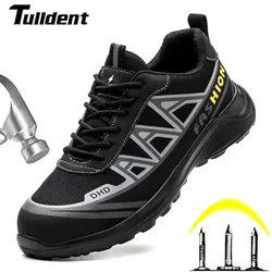 Fashion Sports Shoes Work Boots Puncture-Proof Safety Shoes Men Steel Toe Shoes Security Protective Shoes Indestructible