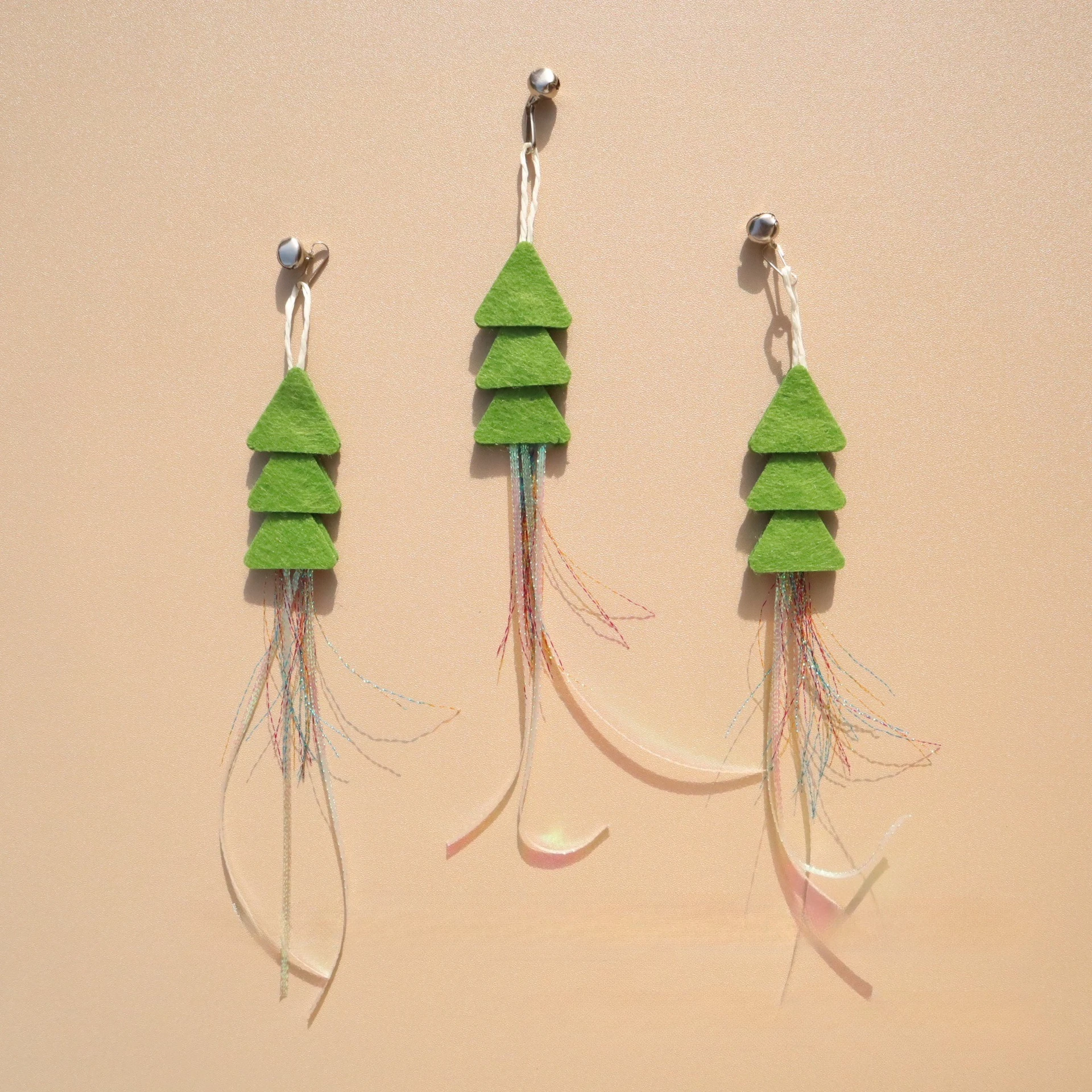 3 قطعة لعبة القط شجرة عيد الميلاد الخضراء تحل محل لعبة الحيوانات الأليفة التفاعلية على شكل عصا إغاظة الرأس #3