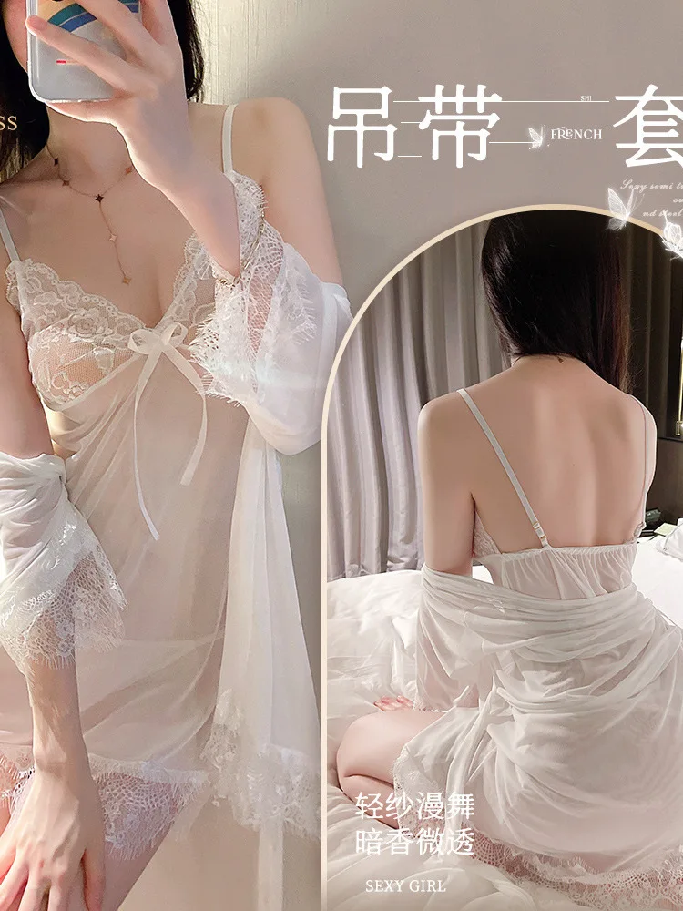 فستان كوري مثير صغير حلو برقبة على شكل v حلو 2023 بفيونكة عصرية رفيعة للفتيات ملابس حريمي شفافة شفافة فستان أنيق D8FL