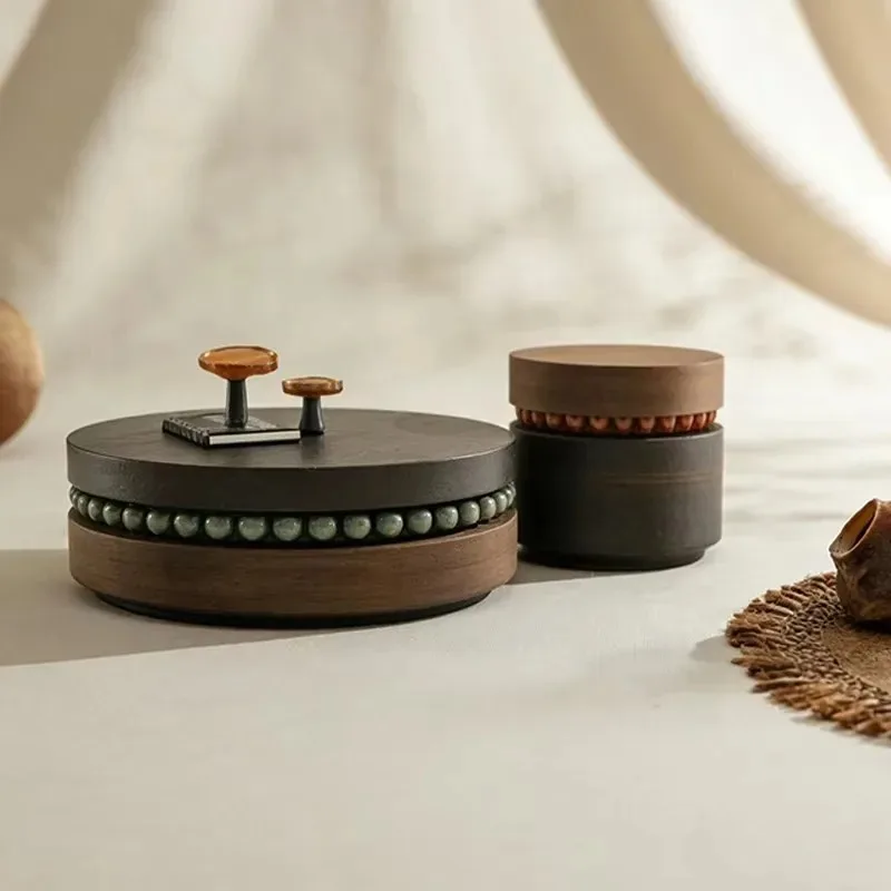 

-aa Vintage Italian High-end Artistic Stone Round Coffee Table Living Room Furniture