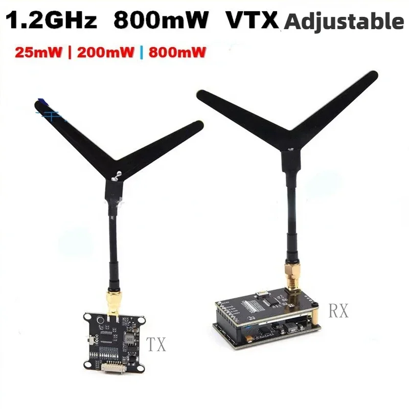 VTX 부품 FPV 송신기 무선 이미지 변속기, 1.2G VTX 800mw 8CH 드론, DIY Accs 고속 이미지 변속기 장난감 부품