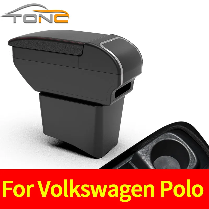 

For Volkswagen POLO Armrest new For VW POLO Mk5 6R Vento Car Armrest box Interior Parts Storage Box Car Accessories 2012-2018