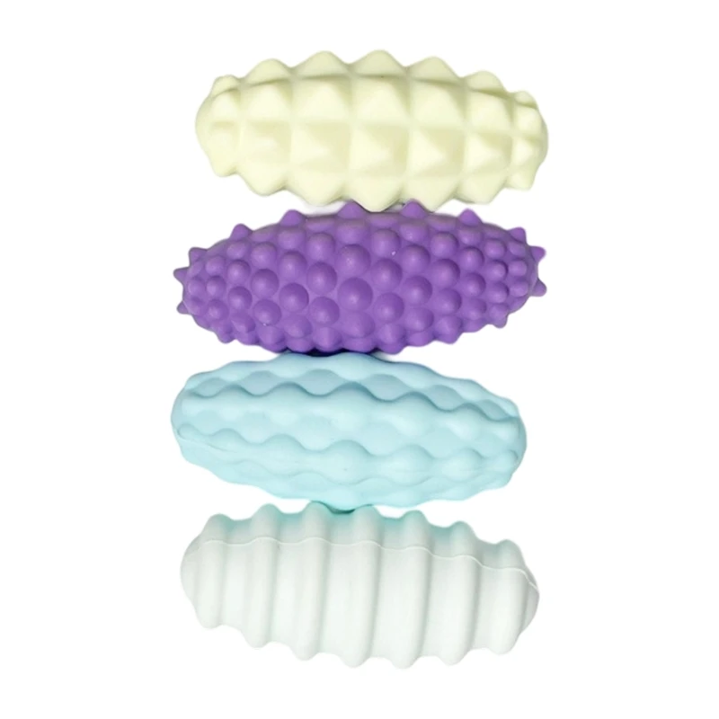 Giocattolo sensoriale magnetico da 4 pezzi con superfici strutturate per alleviare lo stress e lo sviluppo cognitivo delle mani