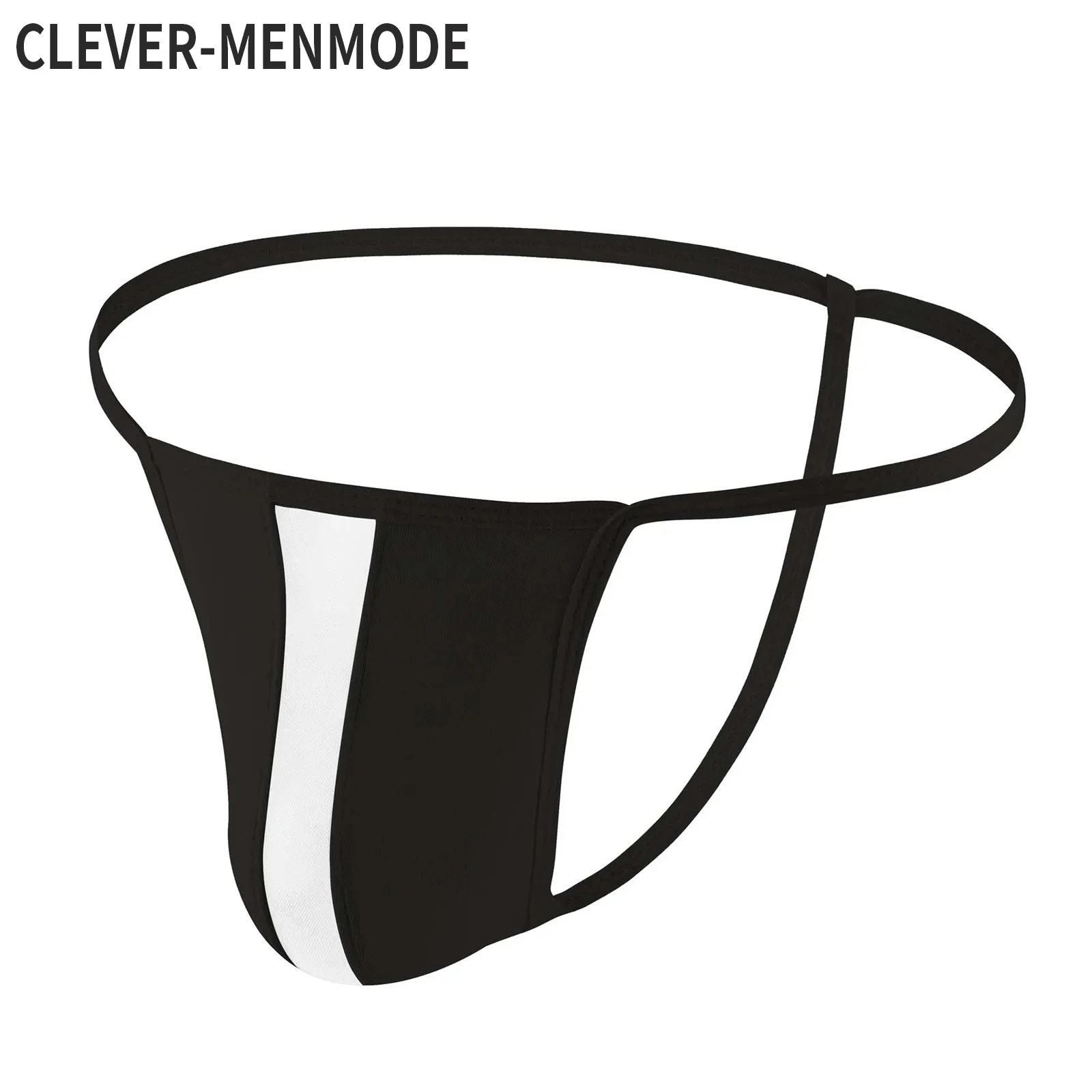 CLEVER-MENMODE 남성 섹시 팬티, 페니스 파우치, 메쉬 투명 끈 팬티, G 스트링 란제리, 에로틱 옴브레 속옷