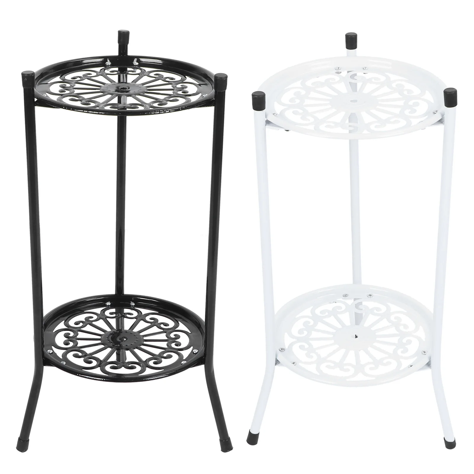 Plant Pot Stand 2‑Tier Metal Plant Stand Flower Pot Holder Display Shelf Rack Home Decoration Garden Accessories Flower Stand