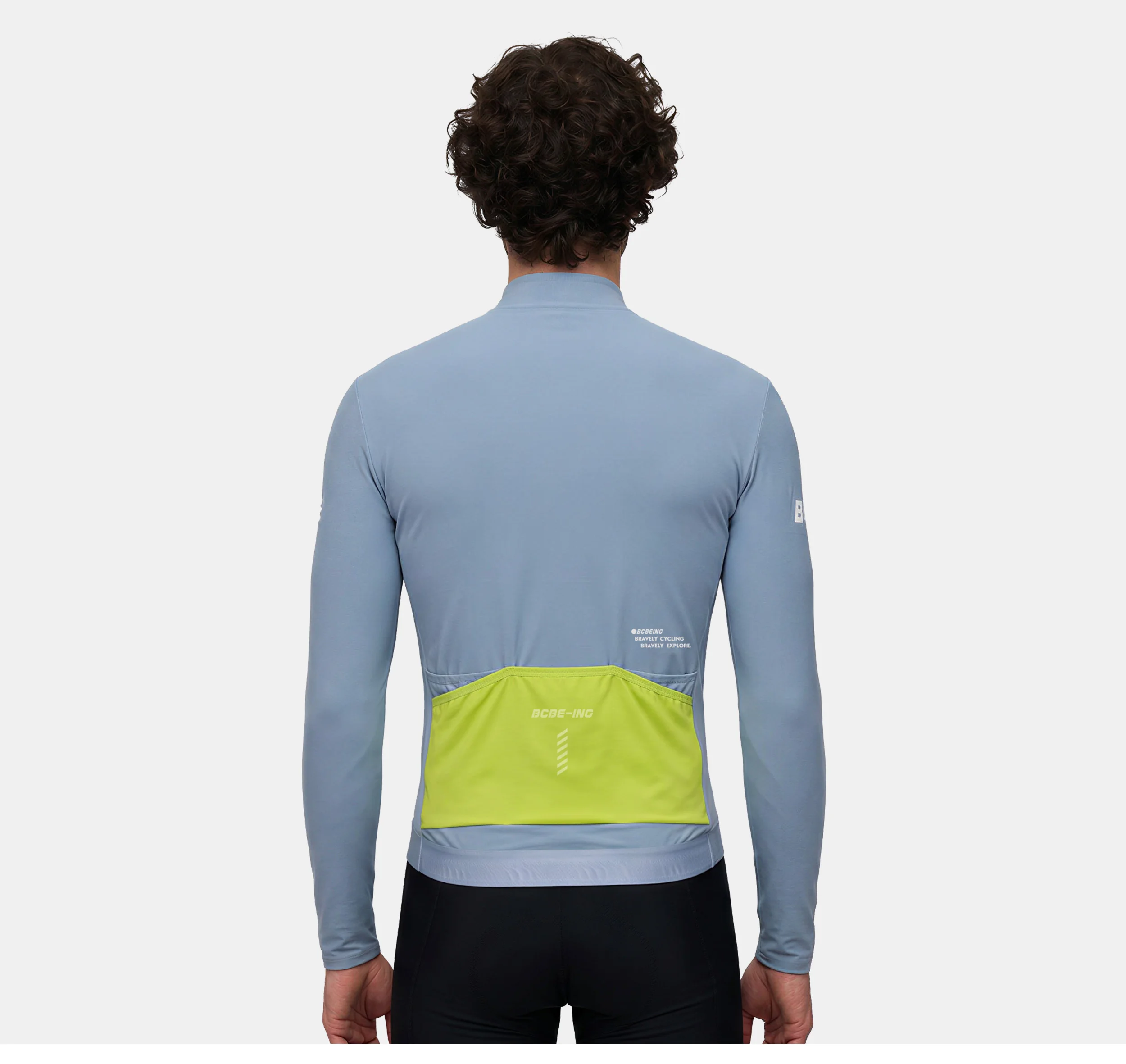 BCBE-ING Herren-Radtrikot für Winter und Herbst, Langarm, Thermofleece-Futter, Warmes Fahrradtrikot für Rennrad und Mountainbike – Detail 13