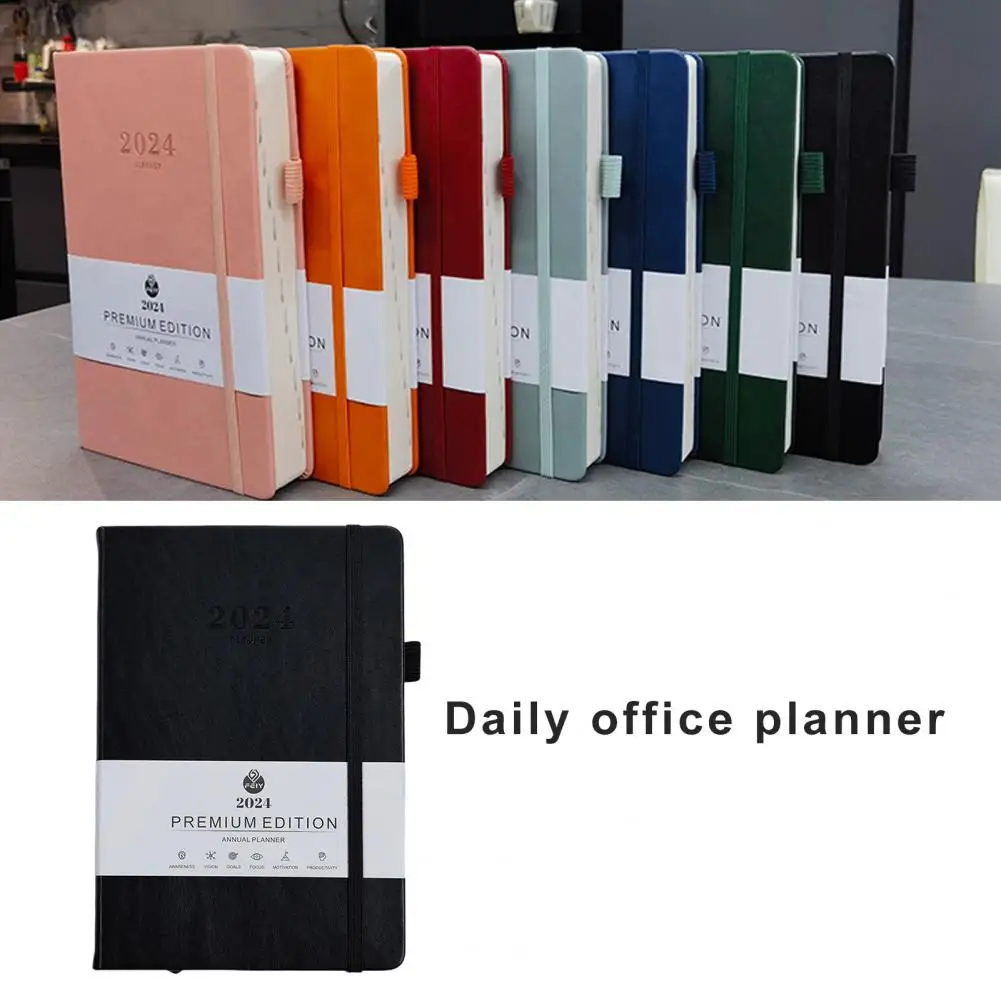 Office Notebook 2024 Planner Notebook Efficient Appointment Management Smooth Writing Schedule Book for Home Office Monthly