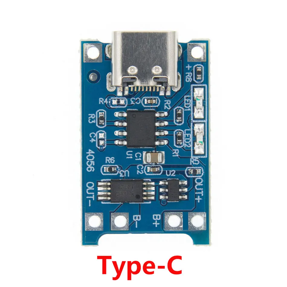 1 Buah Micro Type C USB 5V 1A 18650 TP4056 Modul Charger Baterai Lithium Papan Pengisi Daya dengan Perlindungan Fungsi Ganda 1A Lithium