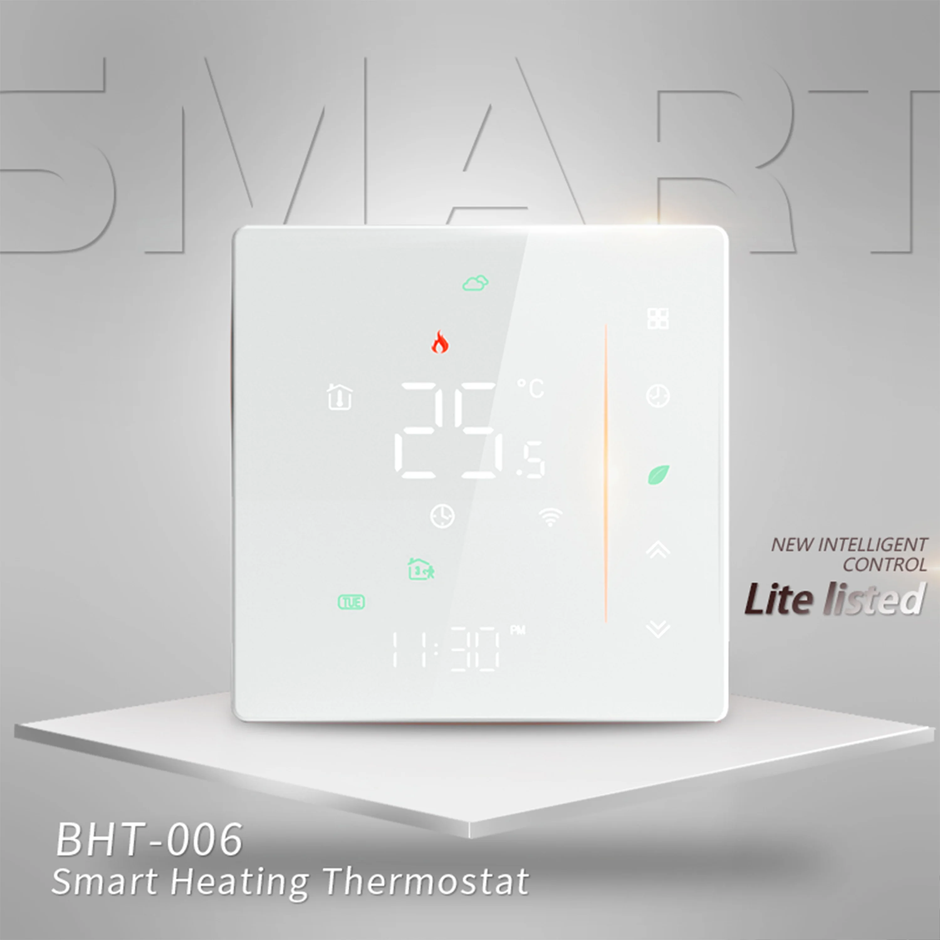 Imagem -05 - Dual Sensor Piso Termostato Wi-fi Zigbee Trabalho Echogoogleyandex Alice Conectar Caldeira Contato Seco Válvula ou Aquecimento Elétrico