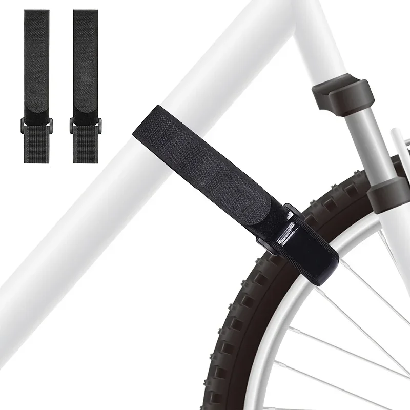 Straps for Securing Bike Wheels, Featuring a Sturdier Gel Grip, Adjustable Design, And Fits Bike Racks