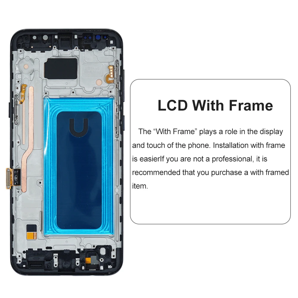 S8 Plus S8+ G955F TFT Screen Replacement for Samsung Galaxy S8 G950F Lcd Display Touch Screen Digitizer with Frame Assembly