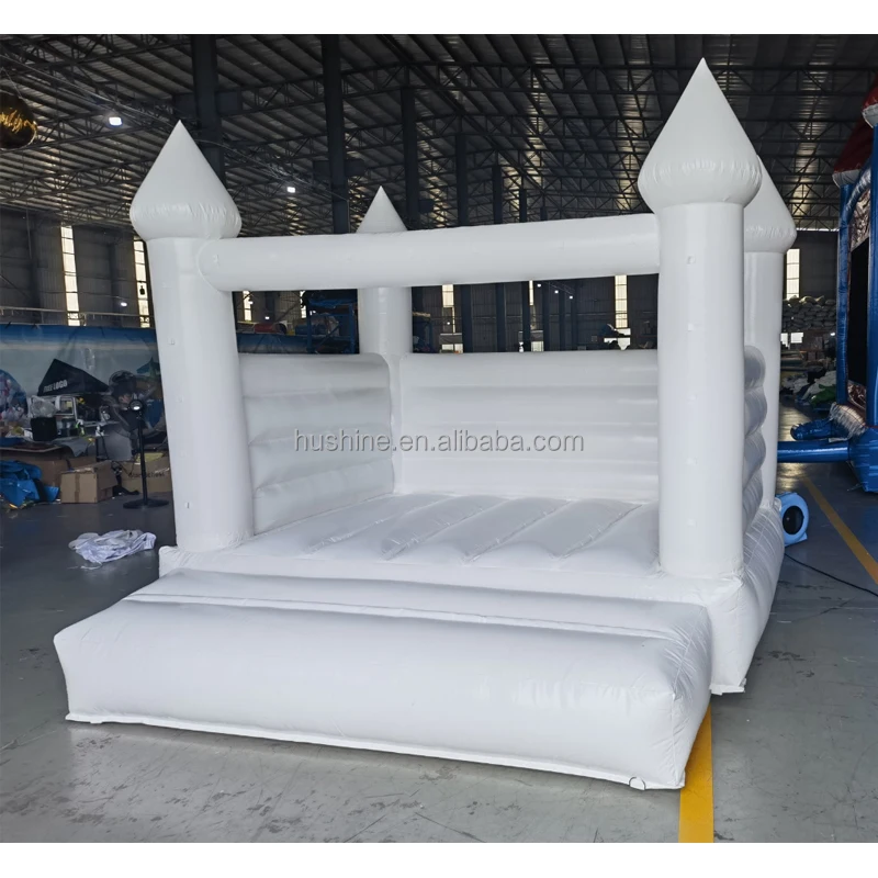 Home use 10ft kids party moon walk bouncer inflatable white wedding bouncy jumping castle mini white bounce house for sale