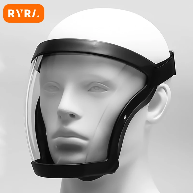 Transparent Full Face Shield Splash-proof WindProof Anti-fog Mask Safety Glasses Protection Eye Face Mask With Filters