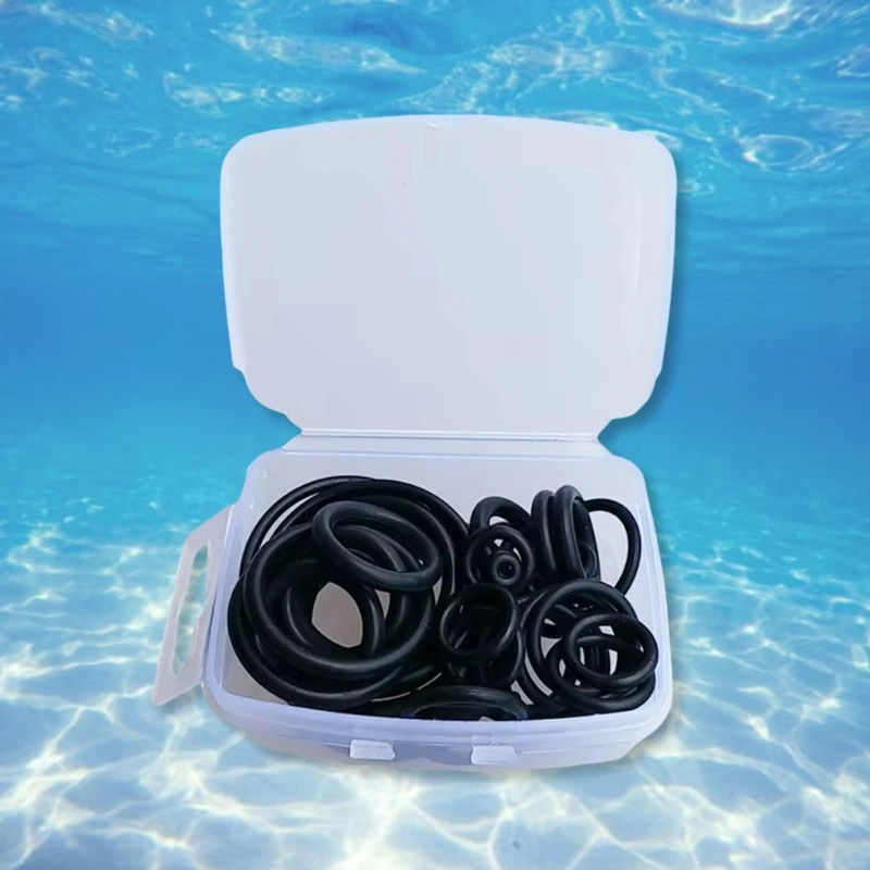 36pcs Dives Seal Rings ปะเก็นยางดำน้ำถังท่อควบคุมวาล์วควบคุมแหวนปิดผนึกแหวน