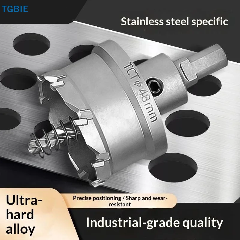 [TL]Wide Application TCT Carbide Hole Saw Bit 12-120mm Tungsten Alloy Cutter for Stainless Steel Metal Wood Drilling