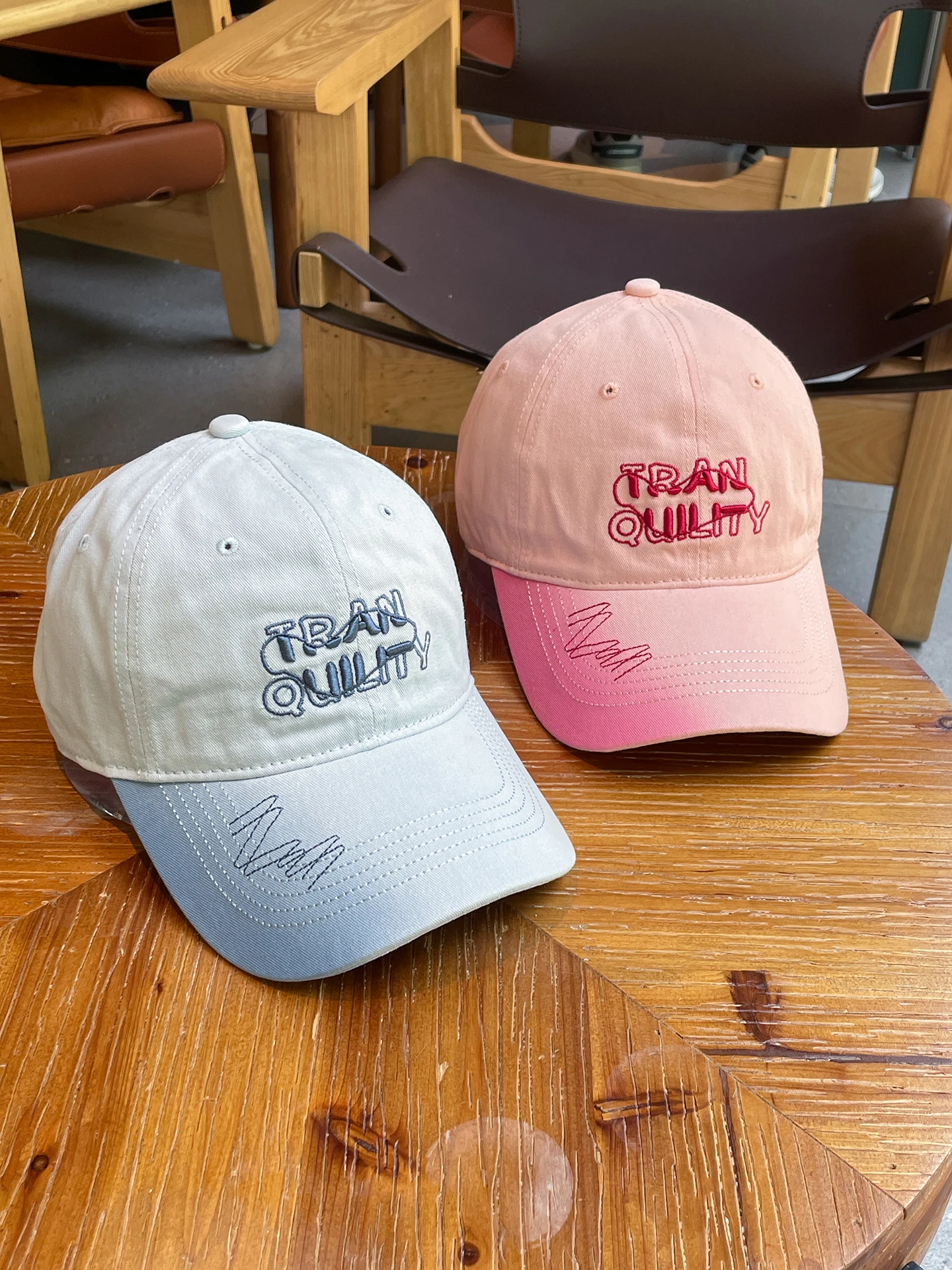 

Embroidered letter baseball cap showing face little couple duck tongue man hat man
