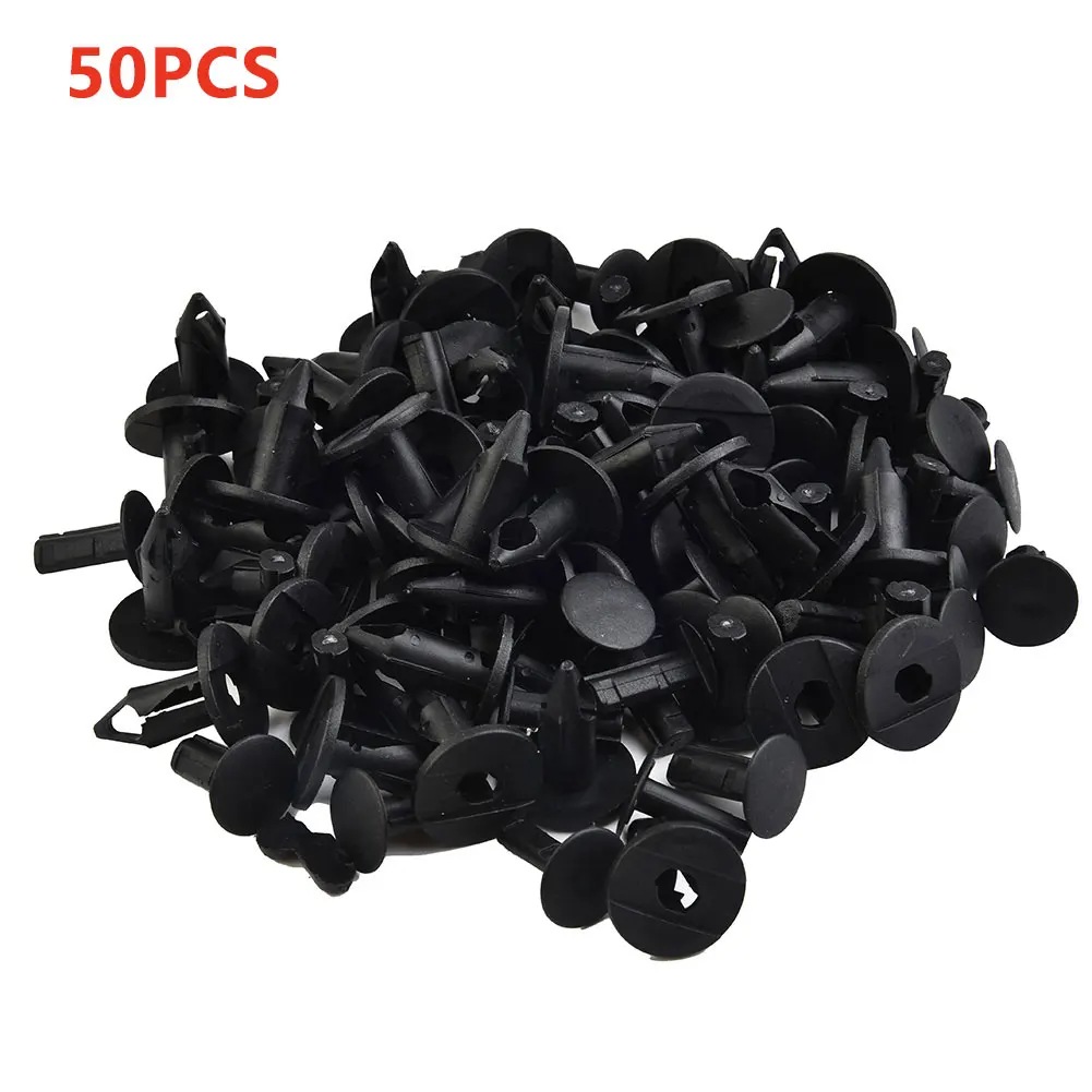 

50pcs Car Shield Push Pin Rivet Retainer Clip For Carpet Door Cards Roof Lining Engine Covers Easy To Pry And Cut Rivets Kit