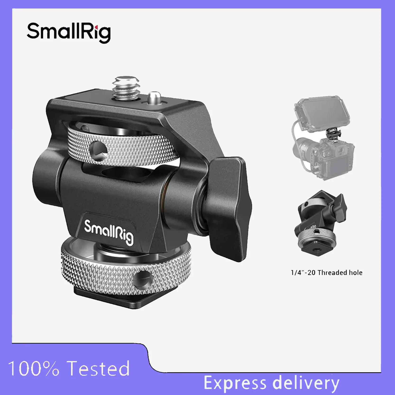 

Original SmallRig 2905B Quick Release Monitor Holder Adjustable Swivel Camera Clamp with Cold Shoe NATO Mount