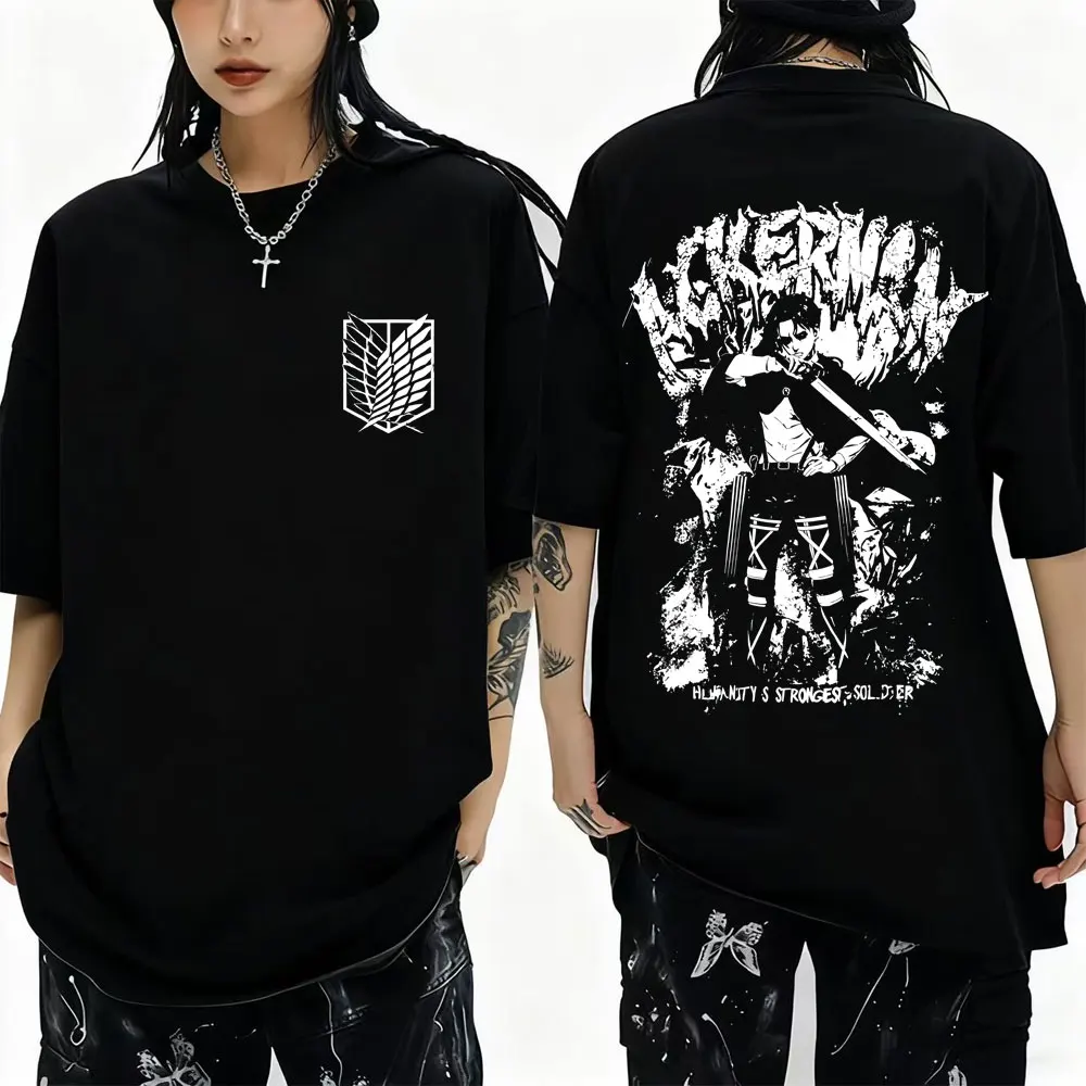 Футболка-с-изображением-аниме-«Атака-Титанов»-levi-ackerman-летняя-мужская-и-женская-повседневная-уличная-одежда-большого-размера-мужские-футболки-из-мягкого-хлопка-высокого-качества