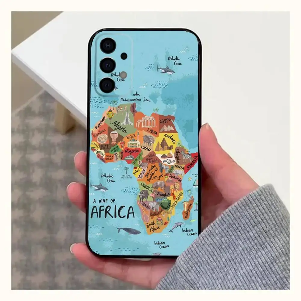 حافظة لهاتف سامسونج جالاكسي A20، A21s، A22، A31، A32، A52، A53، A72، 73، A80، A91 غطاء أسود ناعم