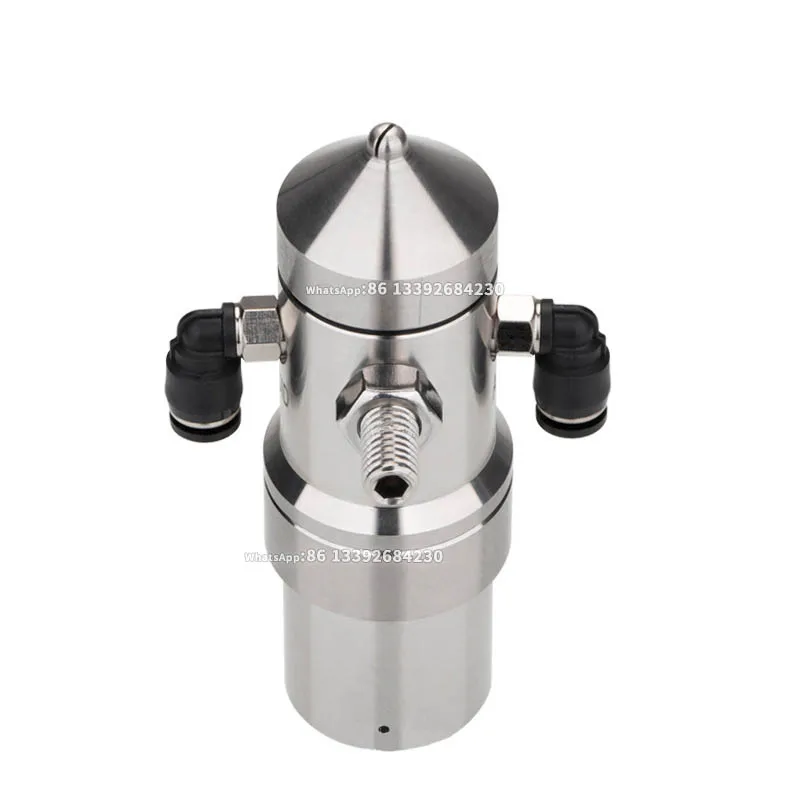 

atomizing Siphon Stainless Steel Internal mix Flat fan Wide angle Spray Patterns Fine Air Water Spray anti-drip Two-Fluid nozzle