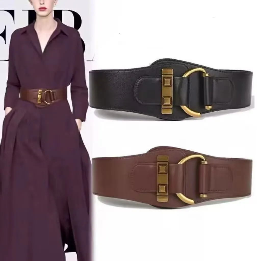 Heavy Industrial Punk Style Rivet Wide Belt For Women y2k New Model Suitable For Skirts And Jeans Waist Cincher Niche Belt