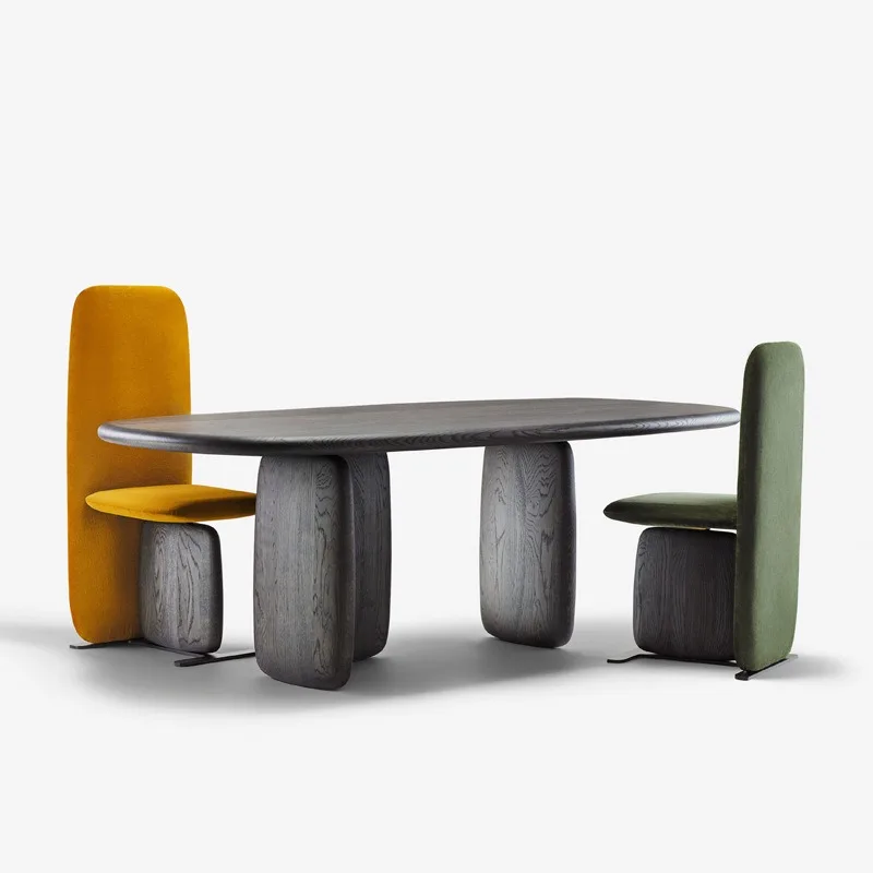 

table Nordic dining table and chair combination Italian minimalist dining room furniture light luxury dining table
