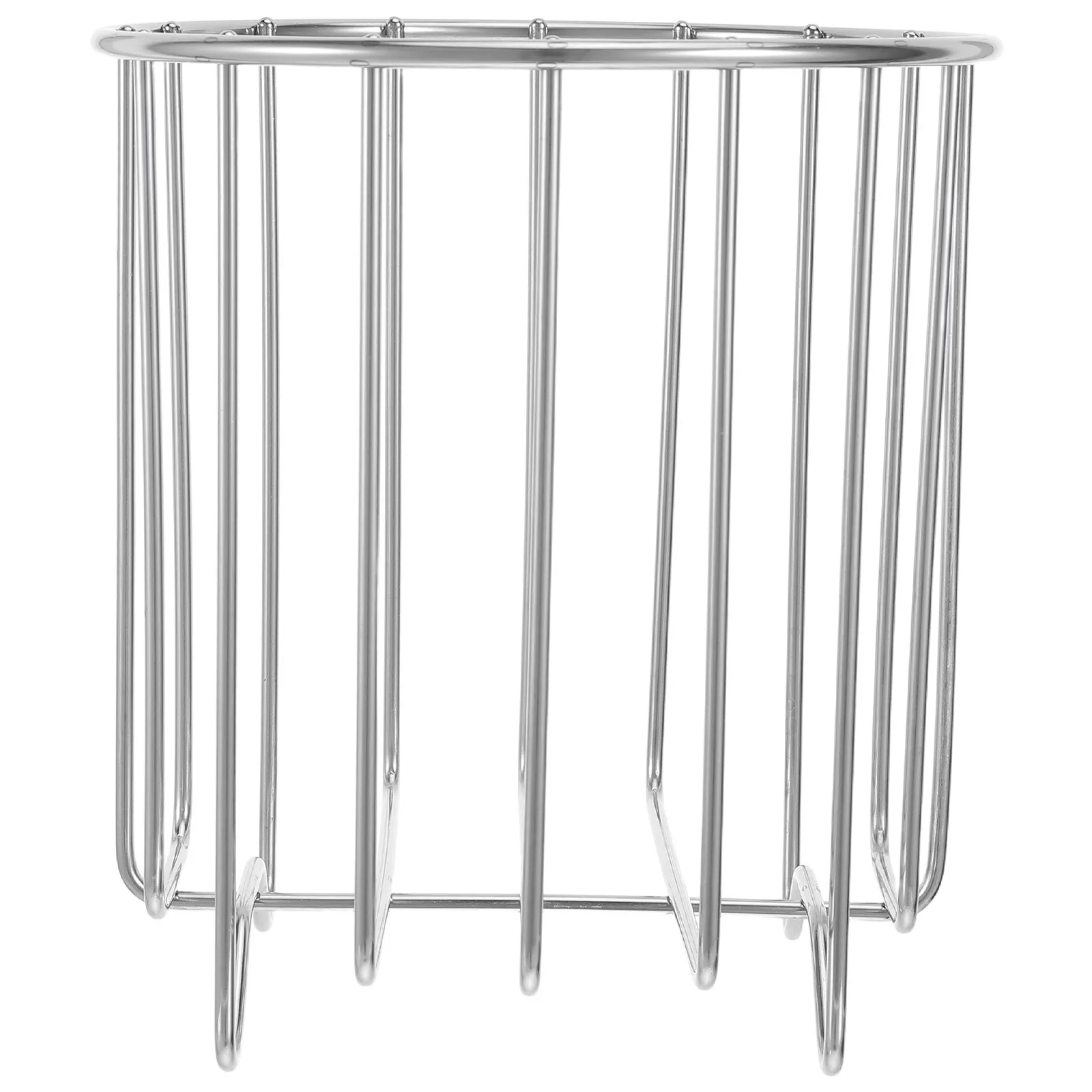 

Металлическая подставка для мусорных пакетов из нержавеющей стали 5.9x5.3, многофункциональная кухонная корзина для мусора под раковину