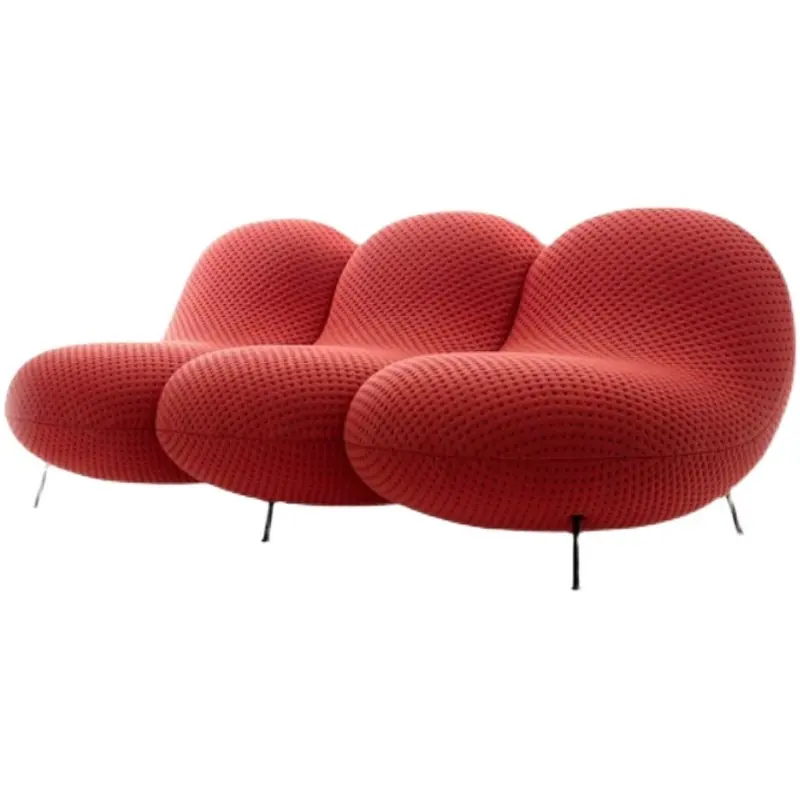 

Кресло-шезлонг AA, легкое и роскошное, из ткани, для гостиной, необычной формы, креативное, для отдыха, красное.