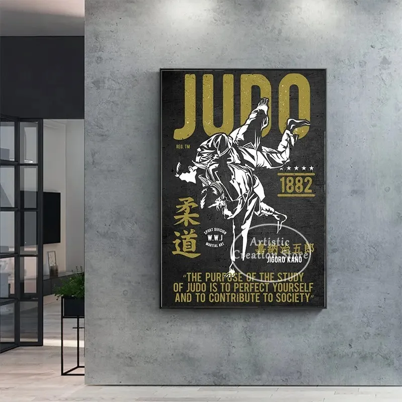 Japan Judo Lover  Karate Champions Taekwondo TKD Poster Judo Lover Canvas Paintimg Wall Martial Art for Living Room Decor