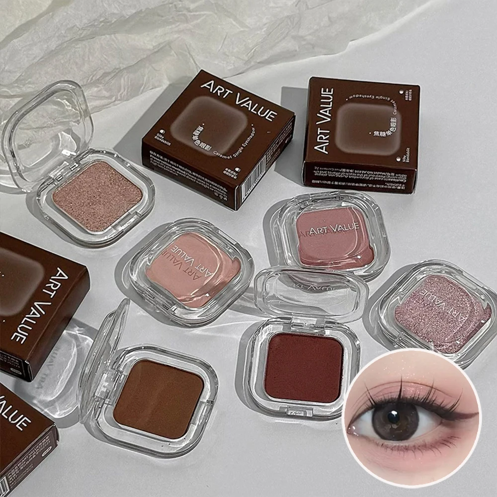 ART VALUE Oogschaduwpalet in één kleur, langdurige, matte en glanzende afwerking, geen fallout, meerkleurige oogschaduw voor make-up