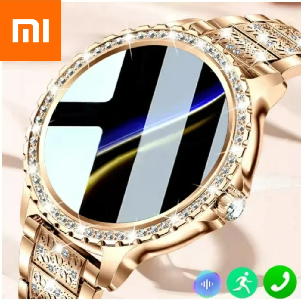 

Xiaomi модные женские умные часы 360*360 HD экран спортивный браслет индивидуальный циферблат пульсометр голосовой вызов умные часы для Android