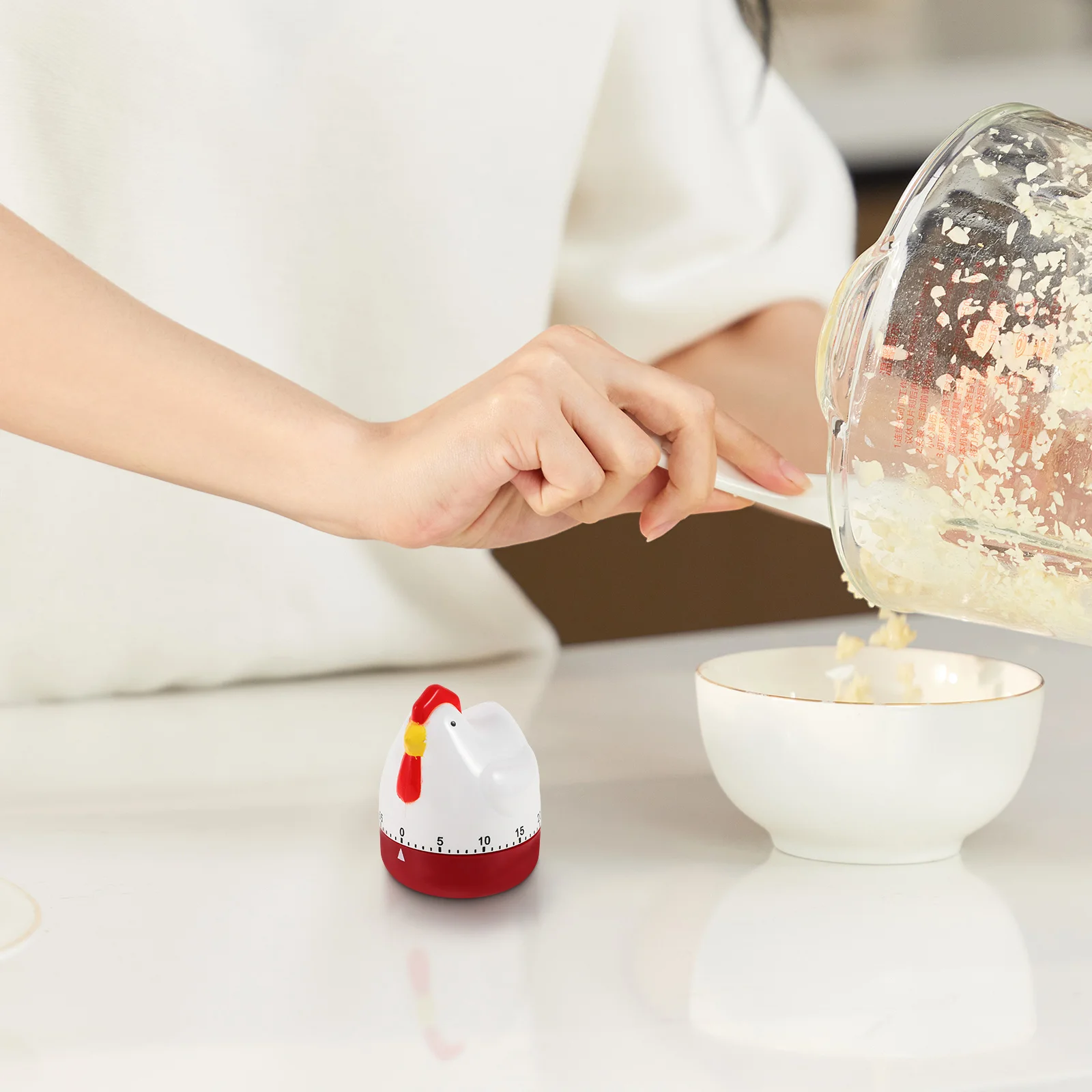 

Kitchen Cooking Timer Mechanical Baking Timer with Clear Numbers No Needed for Boiled Eggs Frying Baking