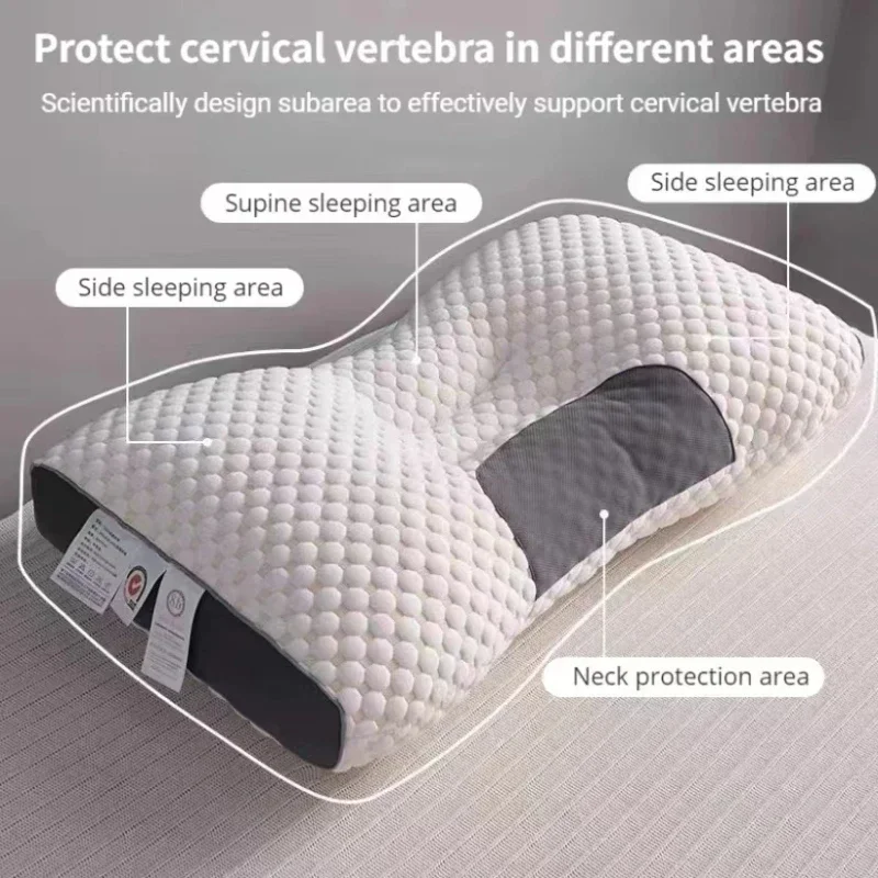 

Cervical Orthopedic Neck Pillow To Help Sleep And Protect The Pillow Neck Household Soybean Fiber Massage Pillow Core