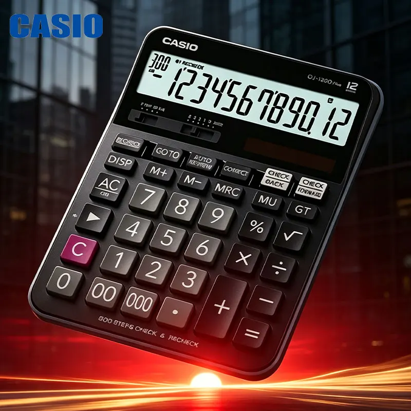Casio DJ-120D/MH-12/MX-12B Business Calculator with 12-Digit Large Screen, Tax Rate Calculation, Financial Office Use