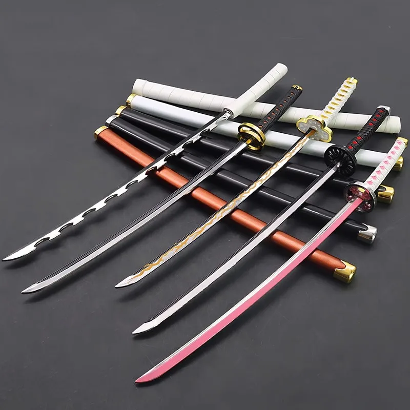 25cm Demon Slayer Katana Ainme Kimetsu No Yaiba Tomioka Giyuu Sword Real Size Japanese Katana Metal Samurai Sabre Kid Toy Gift