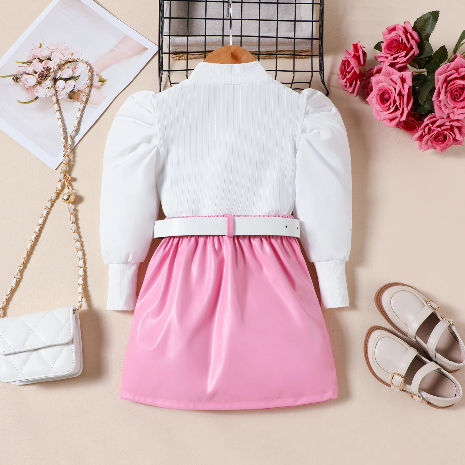 Girls Puff Sleeve Set 4