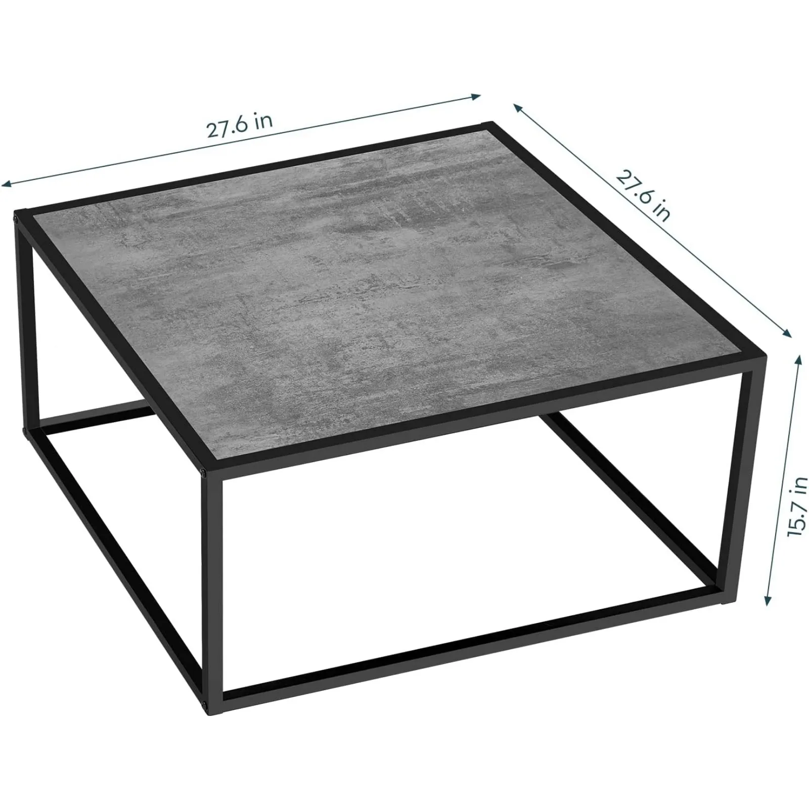 US Small Coffee Table Square Modern Coffee Tables for Small Spaces Low Center Table for