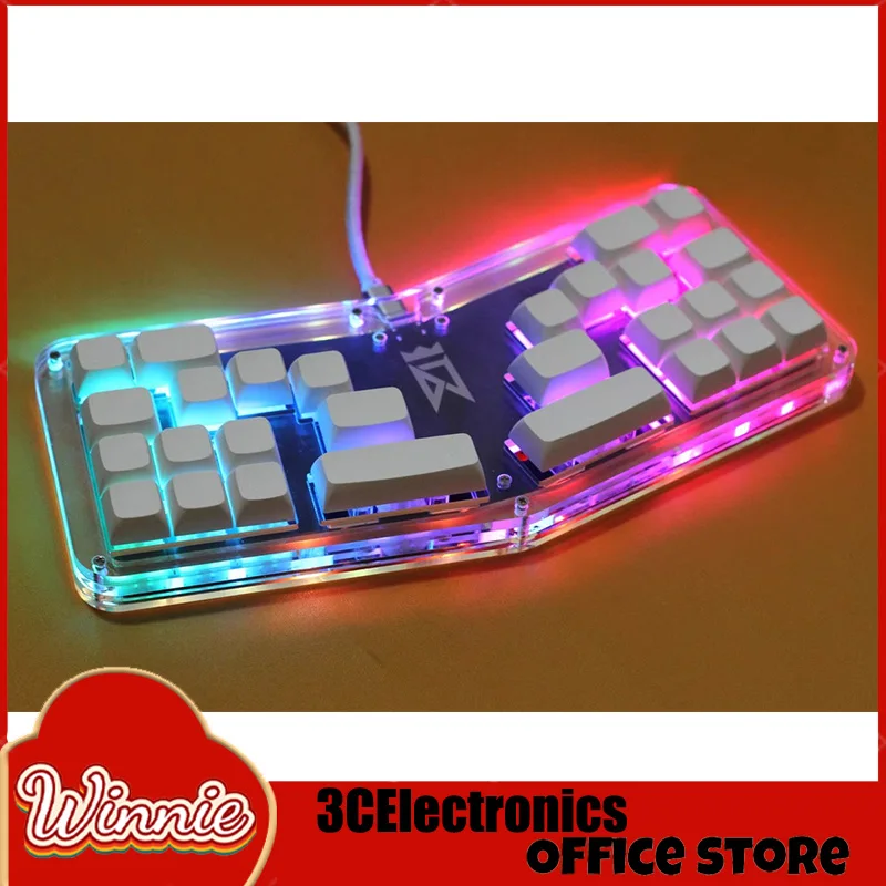 Winry Gd1 Mini Mechanical Keybaord Rgb Backlight Hot Swap Wired Gaming Keyboard Ergonomics Customized Music Game Pc Gamer Gifts