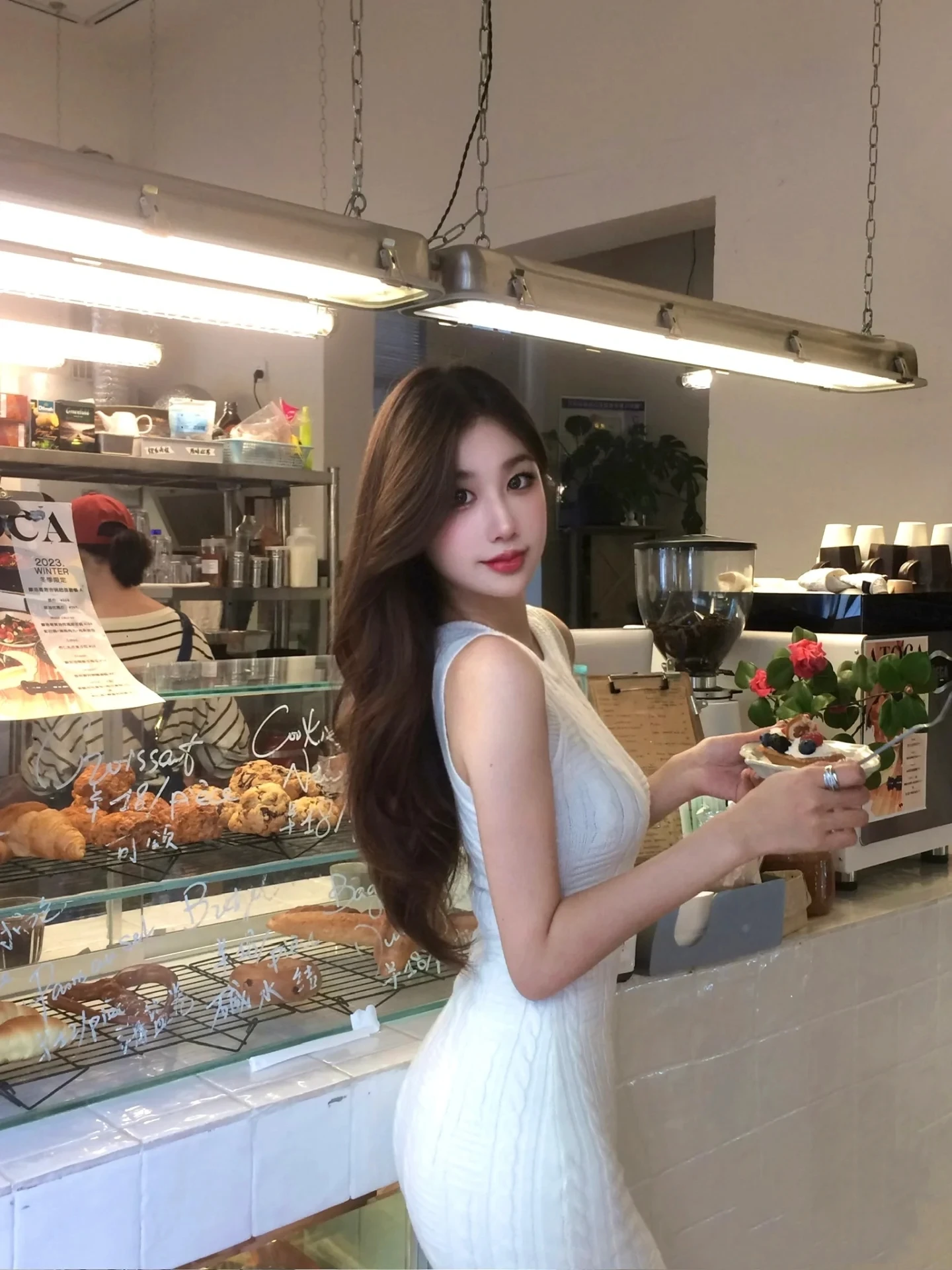 Wuus My Outfit Dames Svel Gebreide Dr Twist Uitgehold Ontwerp Afslankende Hoge Taille A-lijn Rok Geschikt voor de zomer