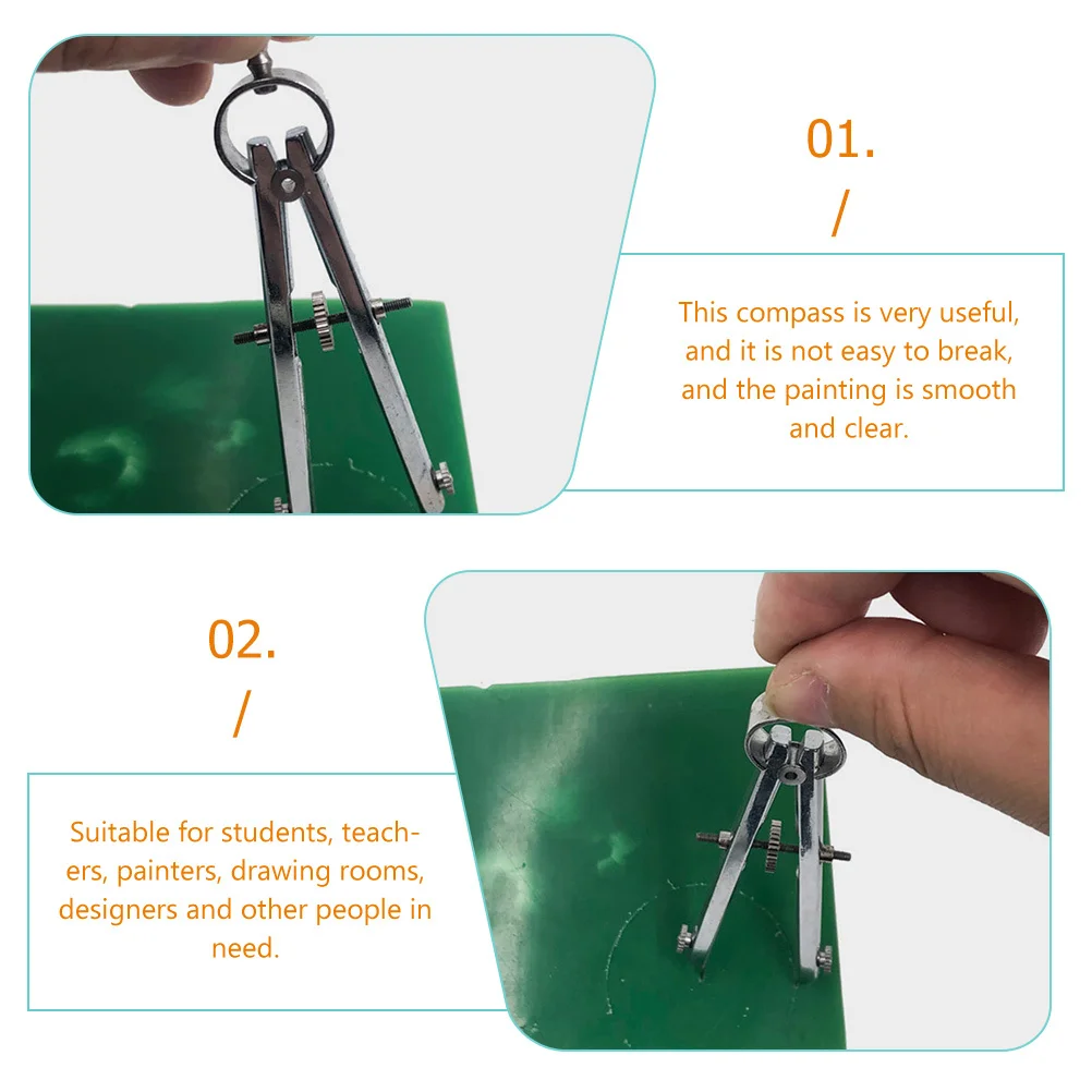 

Professional Compass for Math Art Design Smooth Circle Drawing Tool Drafting Instrument for School Office Use Drawing Compass