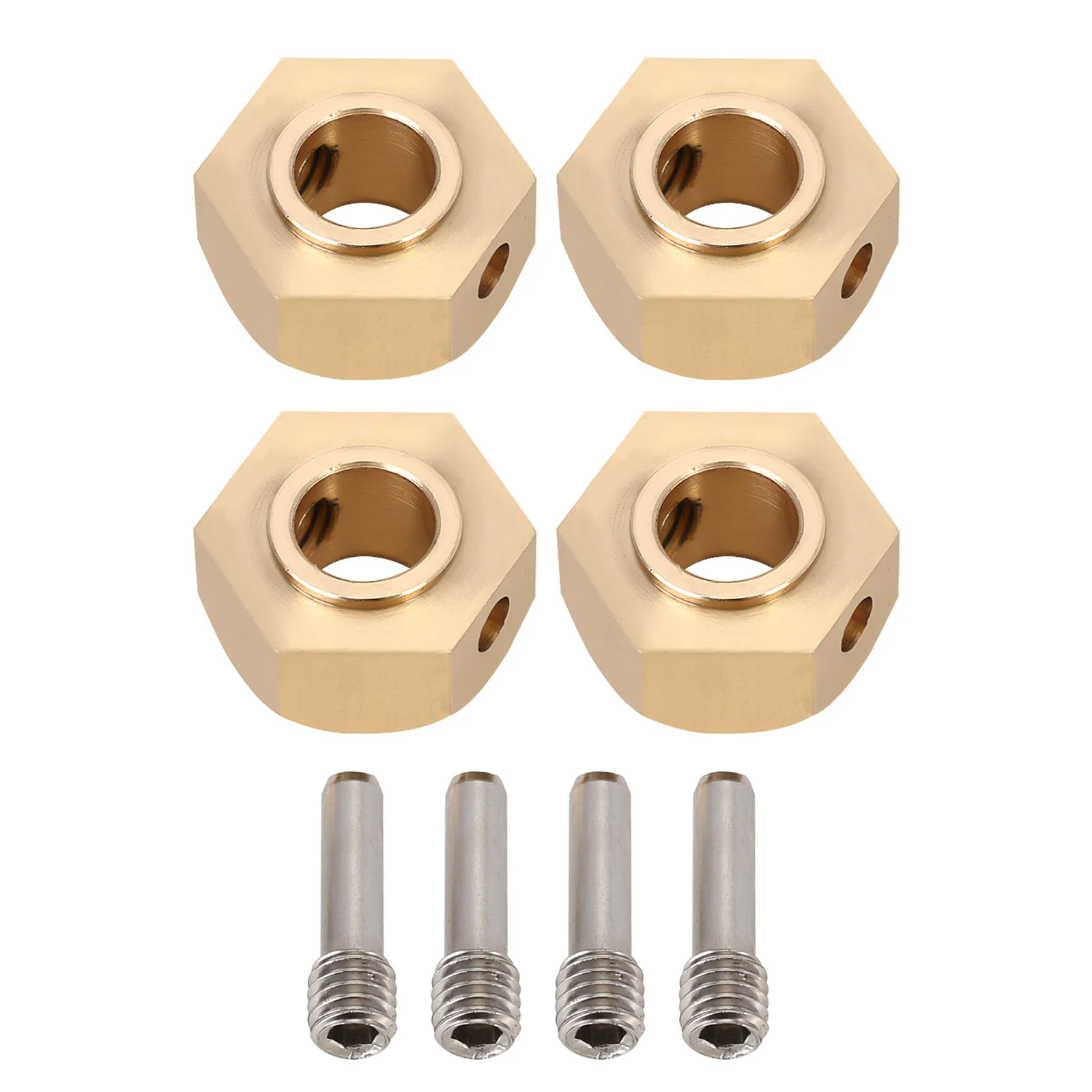 INJORA Brass 17mm Wheel Hex For 1/6 RC Crawler Car Axial SCX6 Jeep JLU Wrangler Trail Honcho 4WD RTR