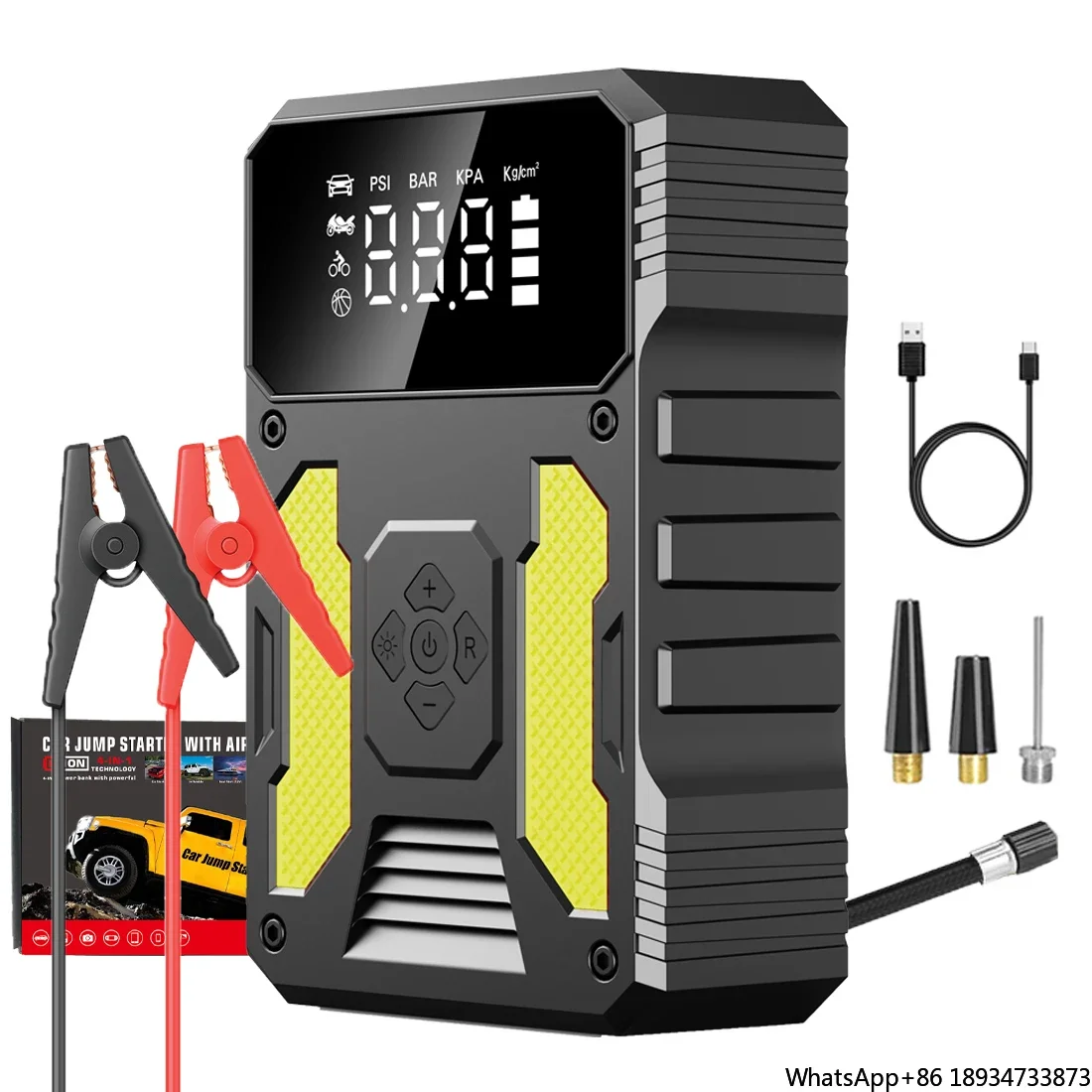 

Gferauto Car Battery Jump Starter With Air Compressor Portable 12V Portable Jump Starter Power Bank Car Battery Booster