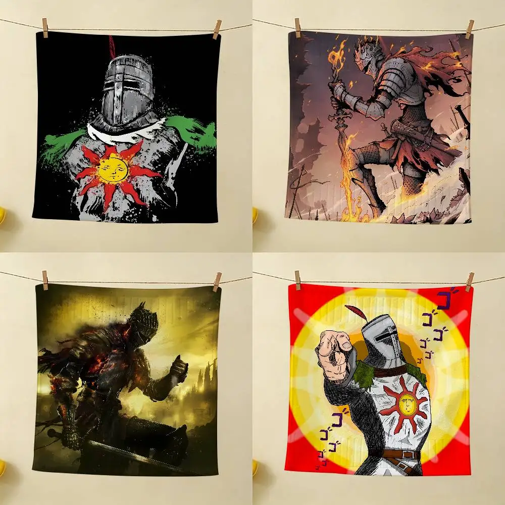 Fantasy Action D-Dark Souls Kitchen Hand Towel Soft Absorbent Bathroom Hanging Towel Cartoon Kids Wipe Handkerchief
