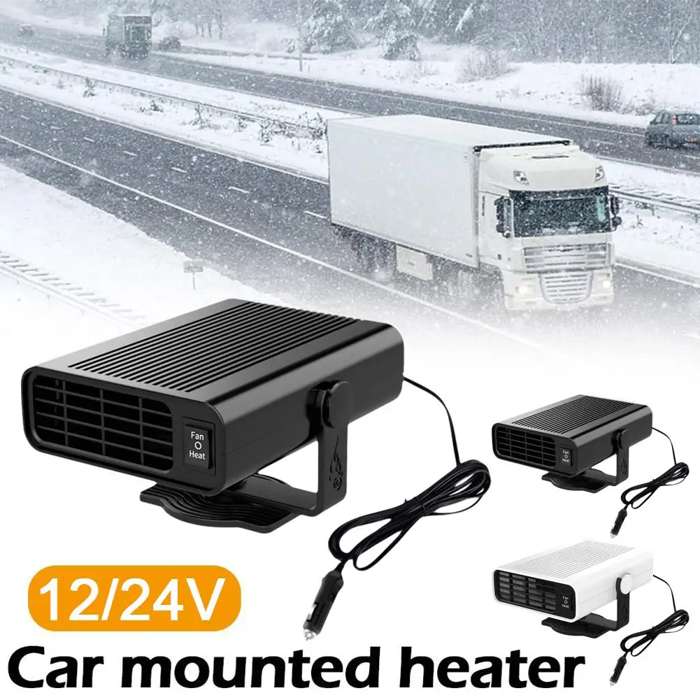 Winter Car Heater Fan 12V/24V 200W Electric Cooling Windshield Heater Defroster Car Anti-Fog Heating Auto Defogging Demiste A2F5