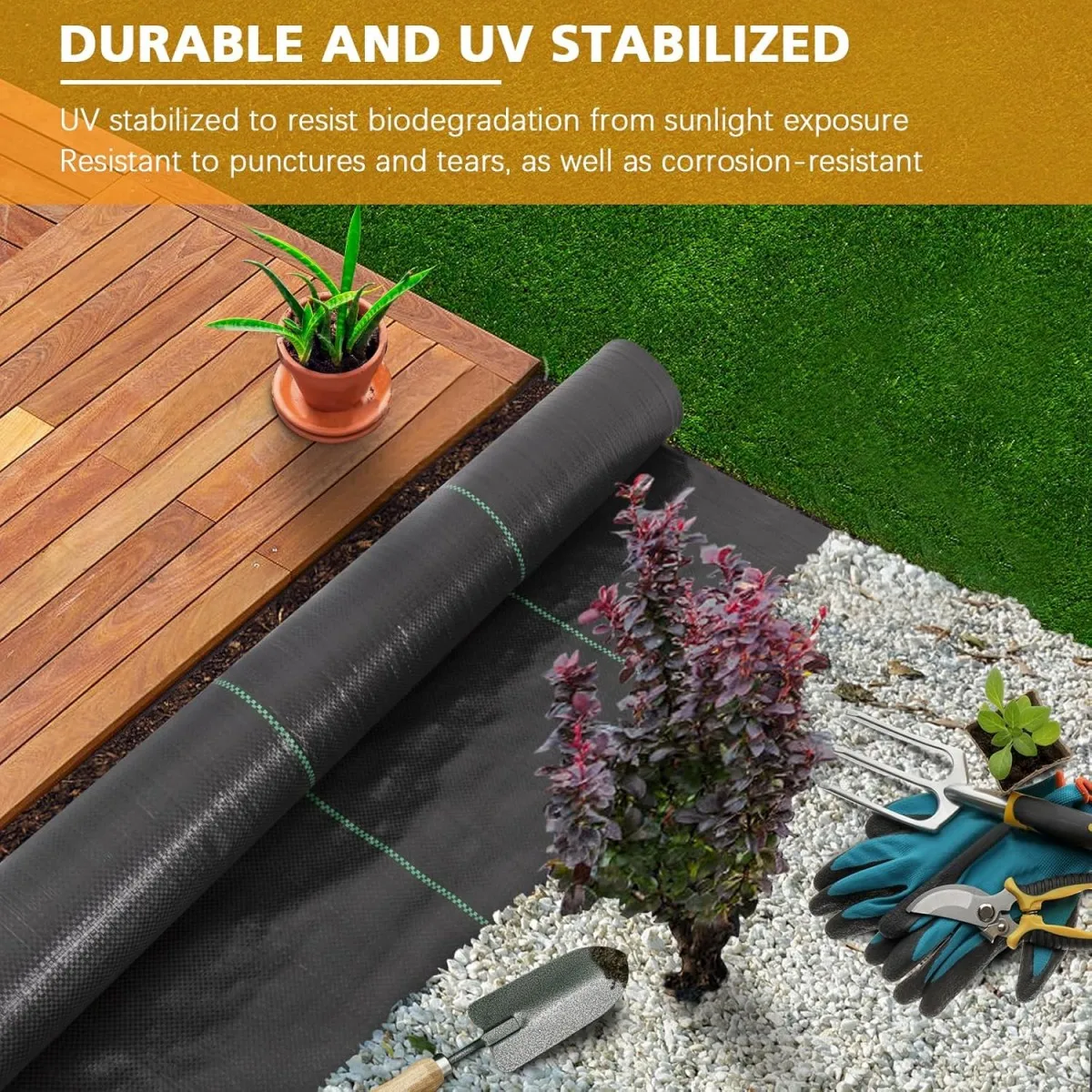 2025pp織り雑草マット　雑草マット　野菜園の雑草抑制用グランドカバー