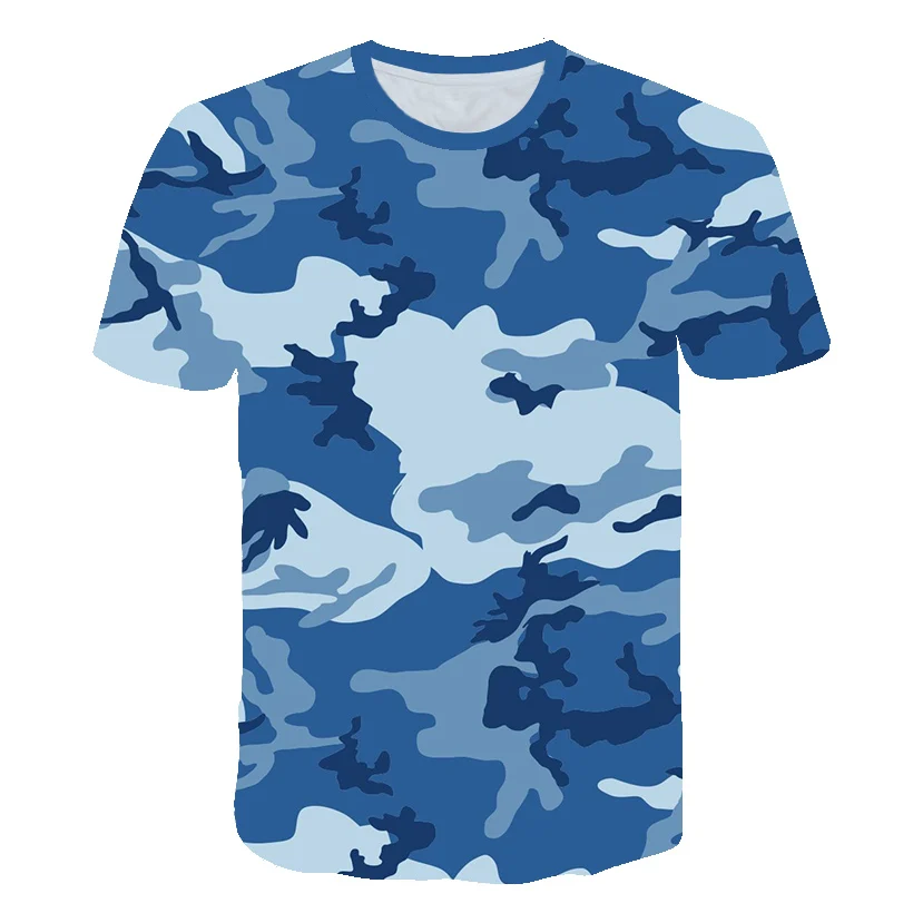 Camouflage Color Graffiti 3D  Printing T-Shirt Boys Girls Anime Graphics Kids Pattern Children\'s Baby O-Neck Top Summer Clothes