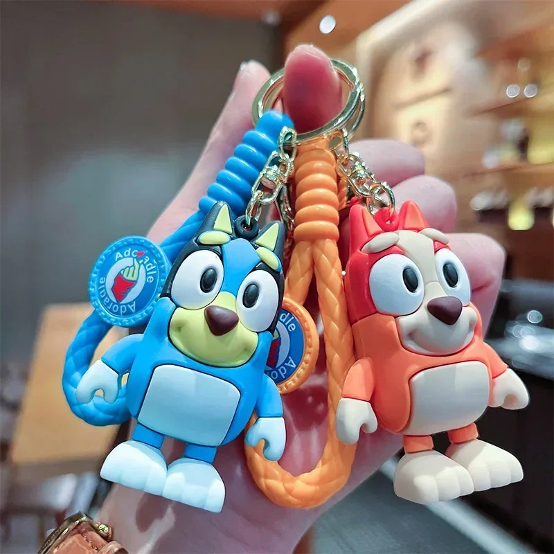 

Cartoon Bluey Family Doll Creative Car Chain Keychain Bag Pendant Exquisite Small Gift Children's Backpack Pendant Couple Gift