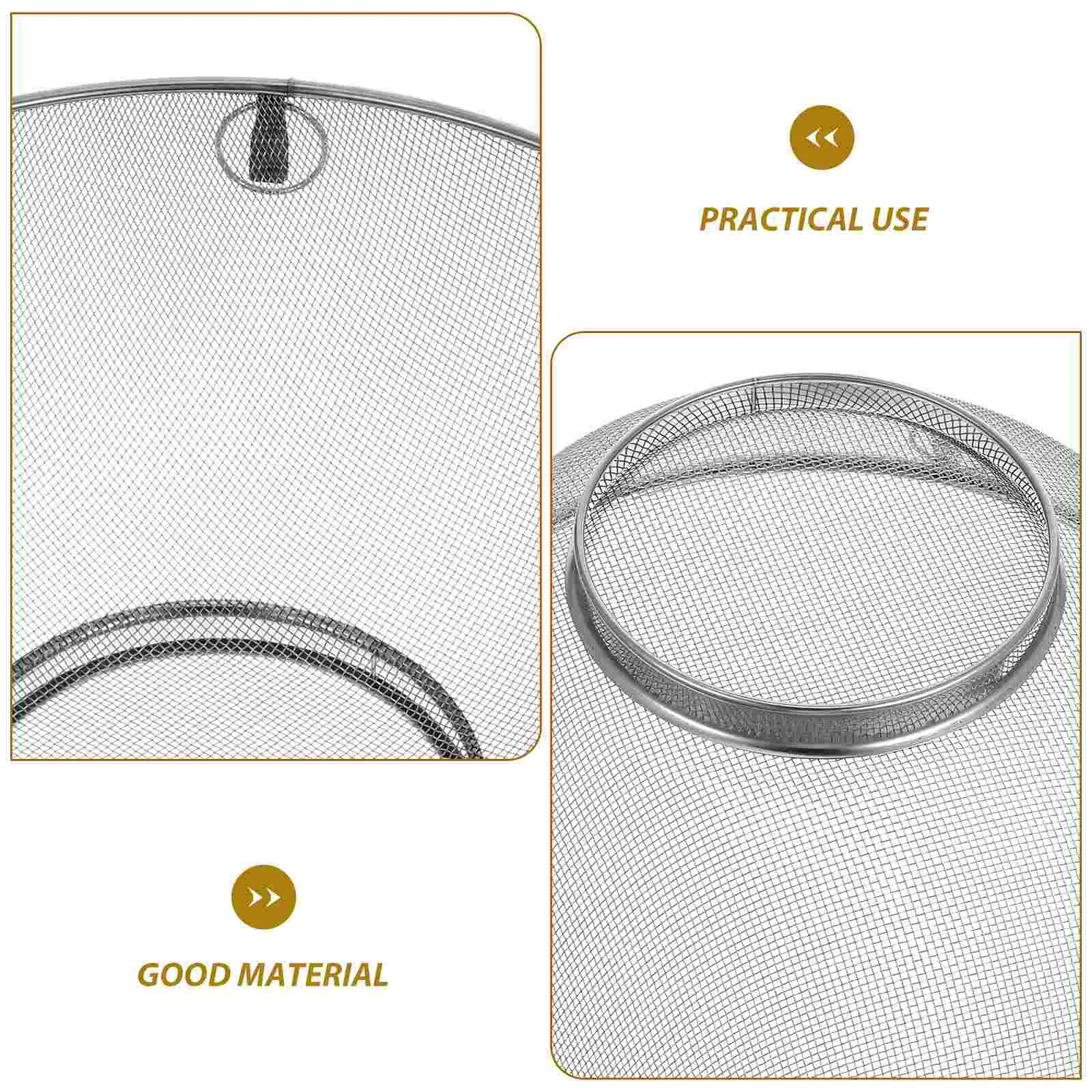 Stainless Steel Mesh Strainer for Kitchen Fruit Vegetable Draining Basket Fine Mesh Rice Washer Lasting